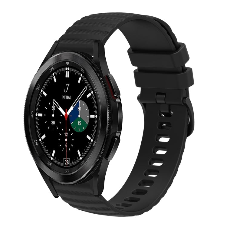20mm Wavy Dotted Solid-Color Silicone Watch Band, For Samsung Galaxy Watch4 Classic 42mm/46mm, For Samsung Galaxy Gear Sport, For Samsung Galaxy Watch Active2 40mm/44mm, For Samsung Galaxy Watch 42mm