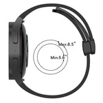 Folding Magnetic Clasp Silicone Watch Band, For Samsung Galaxy Watch 4 Classic 46mm, For Samsung Galaxy Watch 4 Classic 42mm