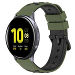20mm Two-Color Porous Silicone Watch Band, For Samsung Galaxy Watch Active2 44mm, For Samsung Galaxy Watch 42mm