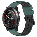 22mm Two-Color Porous Silicone Watch Band, For Amazfit 3, For Amazfit GTR 47mm
