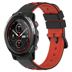 22mm Two-Color Porous Silicone Watch Band, For Amazfit 3, For Amazfit GTR 47mm