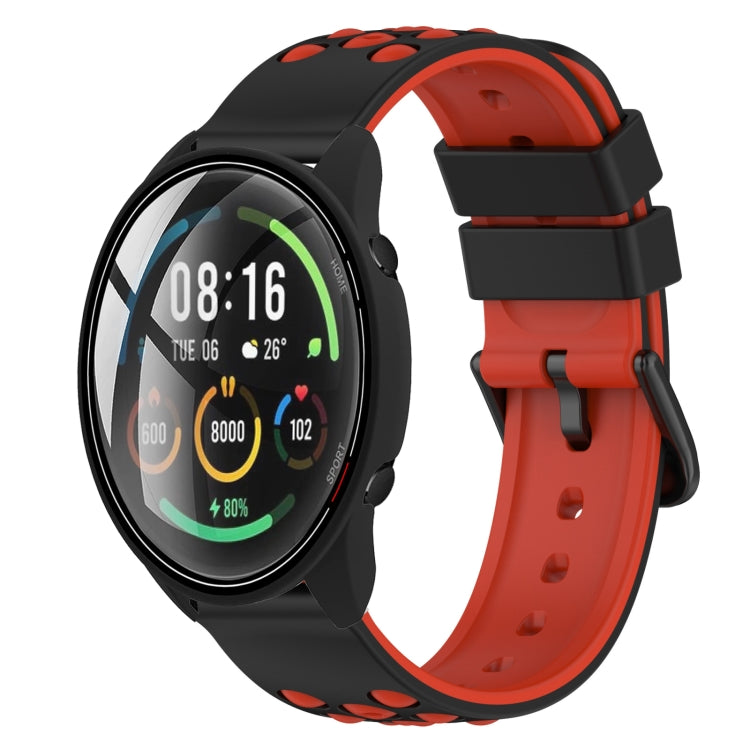 22mm Two-Color Porous Silicone Watch Band, For Xiaomi MI Watch Color