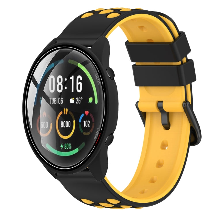 22mm Two-Color Porous Silicone Watch Band, For Xiaomi MI Watch Color