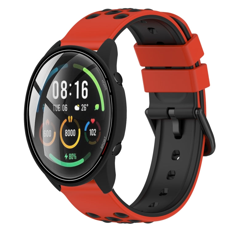 22mm Two-Color Porous Silicone Watch Band, For Xiaomi MI Watch Color