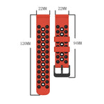 22mm Two-Color Porous Silicone Watch Band, For Xiaomi MI Watch Color