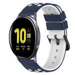 22mm Two-Color Silicone Watch Band, For Samsung Galaxy Watch Active2 44mm, For Samsung Galaxy Watch 42mm