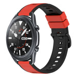 22mm Two-Color Silicone Watch Band, For Samsung Galaxy Watch3 45mm, For Samsung Galaxy Watch 46mm, For Samsung Gear S3 Classic, For Samsung Gear S3 Frontier
