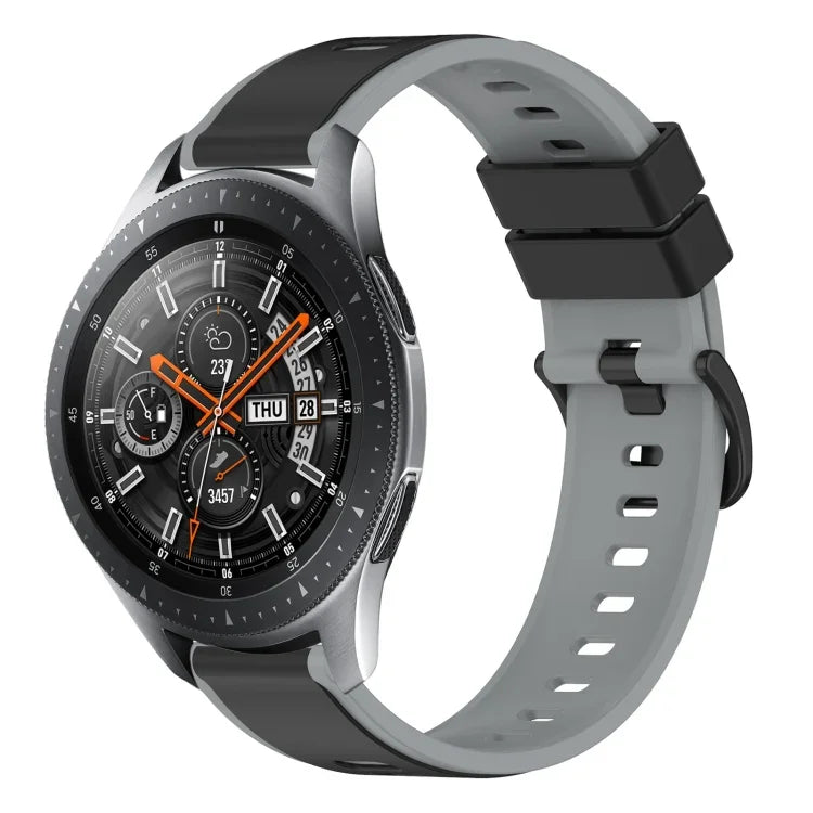 22mm Two-Color Silicone Watch Band, For Samsung Galaxy Watch3 45mm, For Samsung Galaxy Watch 46mm, For Samsung Gear S3 Classic, For Samsung Gear S3 Frontier