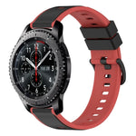 22mm Two-Color Silicone Watch Band, For Samsung Galaxy Watch3 45mm, For Samsung Galaxy Watch 46mm, For Samsung Gear S3 Classic, For Samsung Gear S3 Frontier