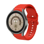 Wave Dotted Pure Color Buckle Silicone Watch Band, For Samsung Galaxy Watch 5 / 5 Pro, For Samsung Galaxy Watch 4