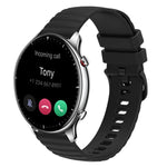 22mm Wavy Dotted Solid-Color Silicone Watch Band, For Amazfit GTR 2, For Amazfit 3 Stratos, For Amazfit GTR 47mm
