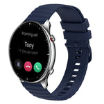 22mm Wavy Dotted Solid-Color Silicone Watch Band, For Amazfit GTR 2, For Amazfit 3 Stratos, For Amazfit GTR 47mm
