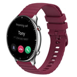 22mm Wavy Dotted Solid-Color Silicone Watch Band, For Amazfit GTR 2, For Amazfit 3 Stratos, For Amazfit GTR 47mm