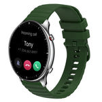 22mm Wavy Dotted Solid-Color Silicone Watch Band, For Amazfit GTR 2, For Amazfit 3 Stratos, For Amazfit GTR 47mm