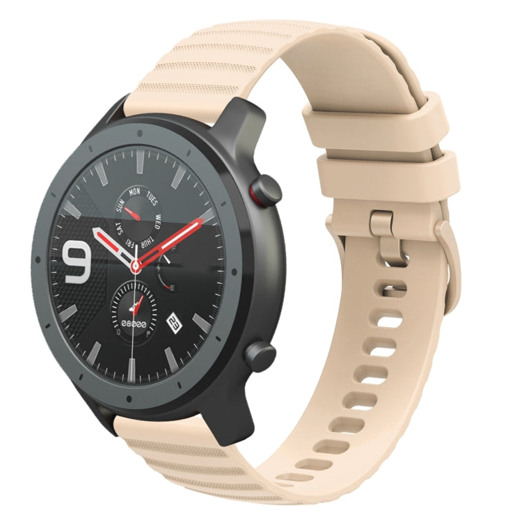22mm Wavy Dotted Solid-Color Silicone Watch Band, For Amazfit GTR 2, For Amazfit 3 Stratos, For Amazfit GTR 47mm
