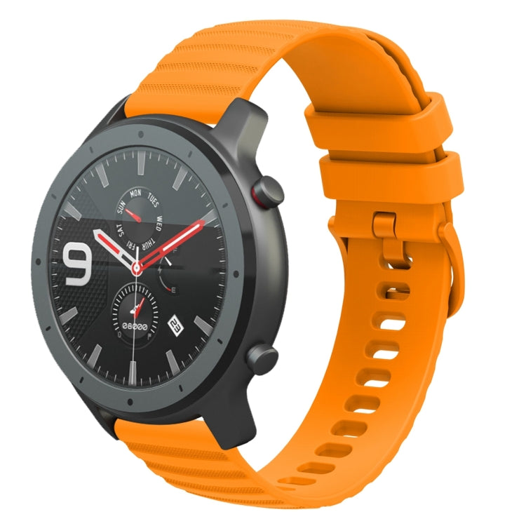 22mm Wavy Dotted Solid-Color Silicone Watch Band, For Amazfit GTR 2, For Amazfit 3 Stratos, For Amazfit GTR 47mm