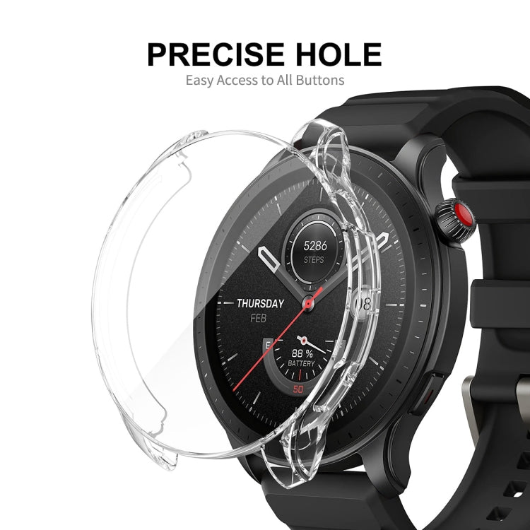 For Amazfit GTR 4 ENKAY Hat-Prince Transparent TPU Case with Screen Film
