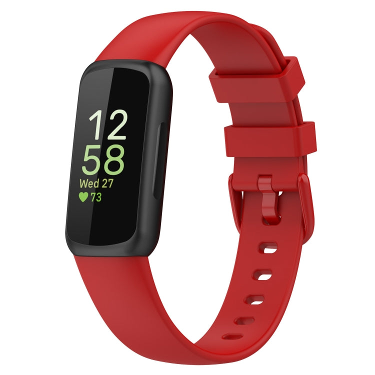 For Fitbit Inspire 3 Solid Color Silicone Watch Band, L, S