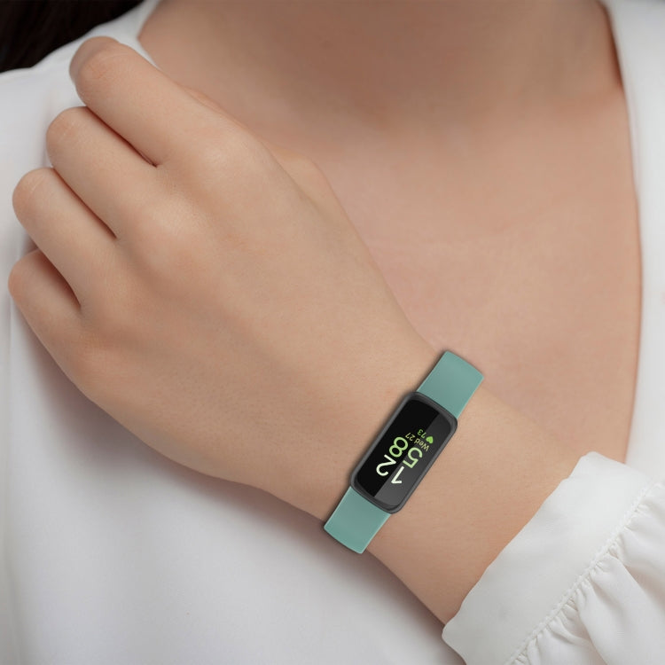 For Fitbit Inspire 3 Solid Color Silicone Watch Band, L, S