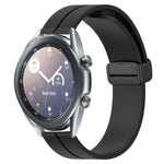 22mm Solid Color Magnetic Clasp Silicone Watch Band, For Samsung Galaxy Watch3 45mm, For Samsung Galaxy Watch 46mm, For Samsung Gear S3 Classic, For Samsung Gear S3 Frontier