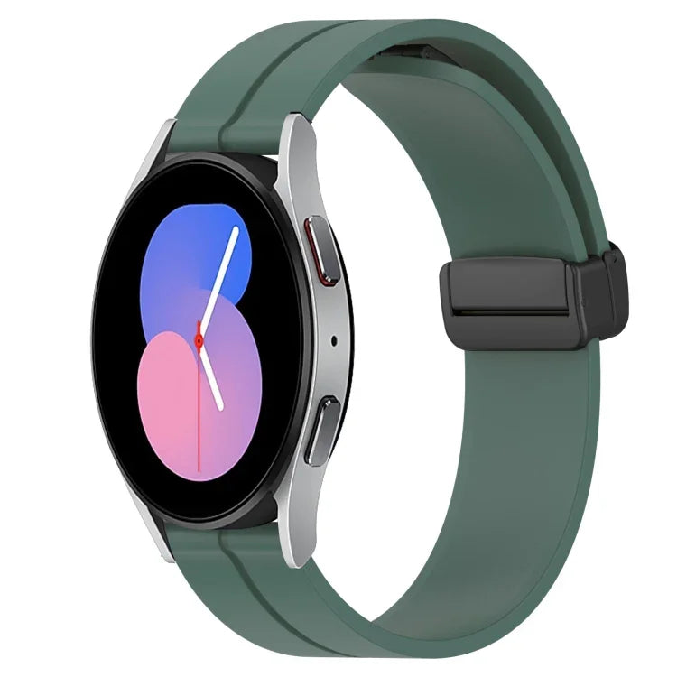 22mm Solid Color Magnetic Clasp Silicone Watch Band, For Samsung Galaxy Watch3 45mm, For Samsung Galaxy Watch 46mm, For Samsung Gear S3 Classic, For Samsung Gear S3 Frontier
