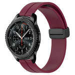 22mm Solid Color Magnetic Clasp Silicone Watch Band, For Samsung Galaxy Watch3 45mm, For Samsung Galaxy Watch 46mm, For Samsung Gear S3 Classic, For Samsung Gear S3 Frontier