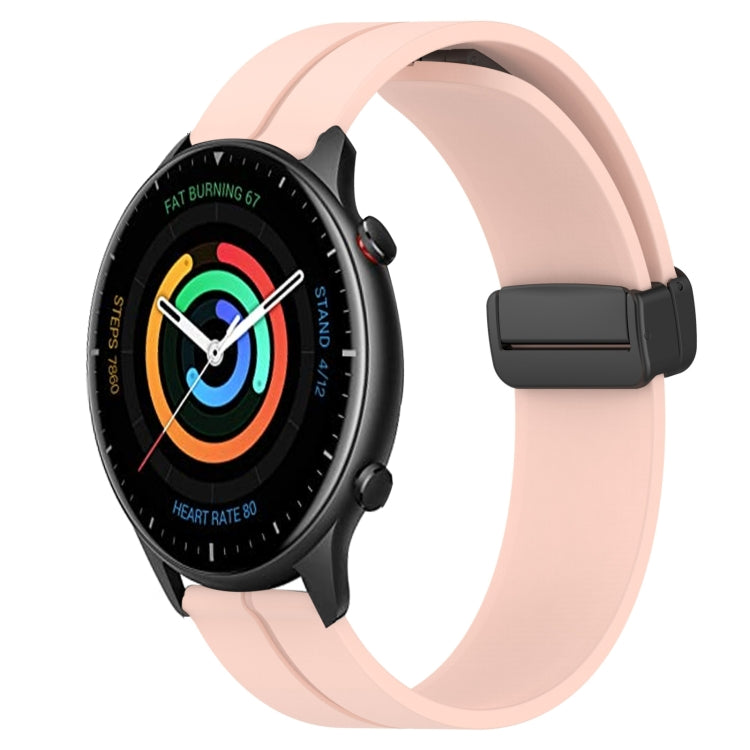 22mm Solid Color Magnetic Clasp Silicone Watch Band, For Amazfit GTR 2, For Amazfit 3, For Amazfit GTR 47mm