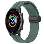 22mm Solid Color Magnetic Clasp Silicone Watch Band, For Amazfit GTR 2, For Amazfit 3, For Amazfit GTR 47mm