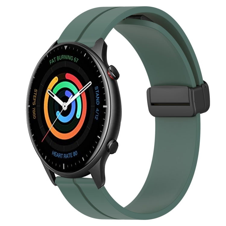 22mm Solid Color Magnetic Clasp Silicone Watch Band, For Amazfit GTR 2, For Amazfit 3, For Amazfit GTR 47mm