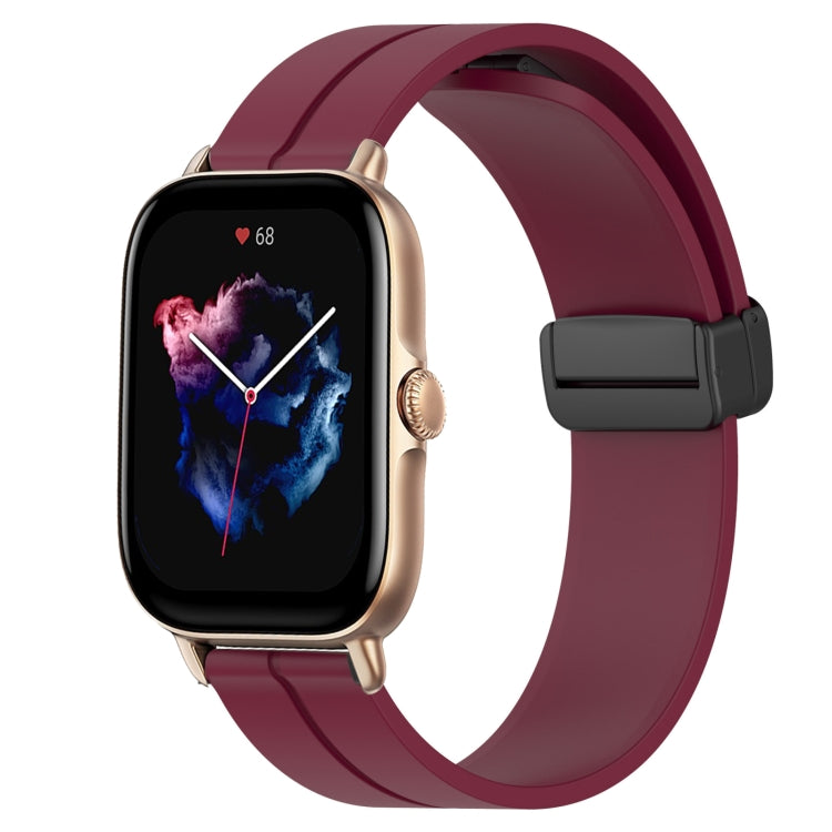 22mm Solid Color Magnetic Clasp Silicone Watch Band, For Amazfit GTR 2, For Amazfit 3, For Amazfit GTR 47mm