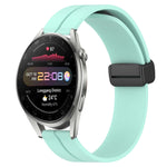 22mm Solid Color Magnetic Clasp Silicone Watch Band, For Huawei Watch 3 Pro New