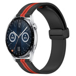 22mm Folding Magnetic Clasp Silicone Watch Band, For Huawei Watch GT3 Pro 46mm, For Huawei Watch GT3 46mm, For Huawei Watch GT Runner, For Huawei Watch 3