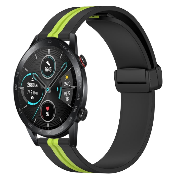 22mm Folding Magnetic Clasp Silicone Watch Band, For Honor Watch GS 3, For Honor Watch GS Pro, For Honor Magic Watch 2 46mm, For Honor Watch Dream