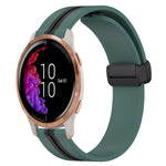 20mm Folding Magnetic Clasp Silicone Watch Band, For Garmin Forerunner 55, For Garmin Venu, For Garmin Venu SQ, For Garminmove Luxe
