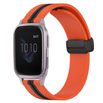 20mm Folding Magnetic Clasp Silicone Watch Band, For Garmin Forerunner 55, For Garmin Venu, For Garmin Venu SQ, For Garminmove Luxe
