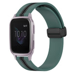 20mm Folding Magnetic Clasp Silicone Watch Band, For Garmin Forerunner 55, For Garmin Venu, For Garmin Venu SQ, For Garminmove Luxe