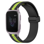 20mm Folding Magnetic Clasp Silicone Watch Band, For Garmin Forerunner 55, For Garmin Venu, For Garmin Venu SQ, For Garminmove Luxe