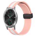 20mm Folding Magnetic Clasp Silicone Watch Band, For Garmin Forerunner 55, For Garmin Venu, For Garmin Venu SQ, For Garminmove Luxe