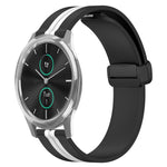20mm Folding Magnetic Clasp Silicone Watch Band, For Garmin Forerunner 55, For Garmin Venu, For Garmin Venu SQ, For Garminmove Luxe