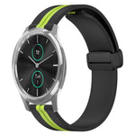 20mm Folding Magnetic Clasp Silicone Watch Band, For Garmin Forerunner 55, For Garmin Venu, For Garmin Venu SQ, For Garminmove Luxe
