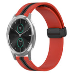 20mm Folding Magnetic Clasp Silicone Watch Band, For Garmin Forerunner 55, For Garmin Venu, For Garmin Venu SQ, For Garminmove Luxe
