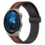 20mm Folding Magnetic Clasp Silicone Watch Band, For Huawei Watch GT3 Pro 43mm, For Huawei Watch GT3 42mm, For Huawei Watch GT2 42mm, For Huawei Watch 2