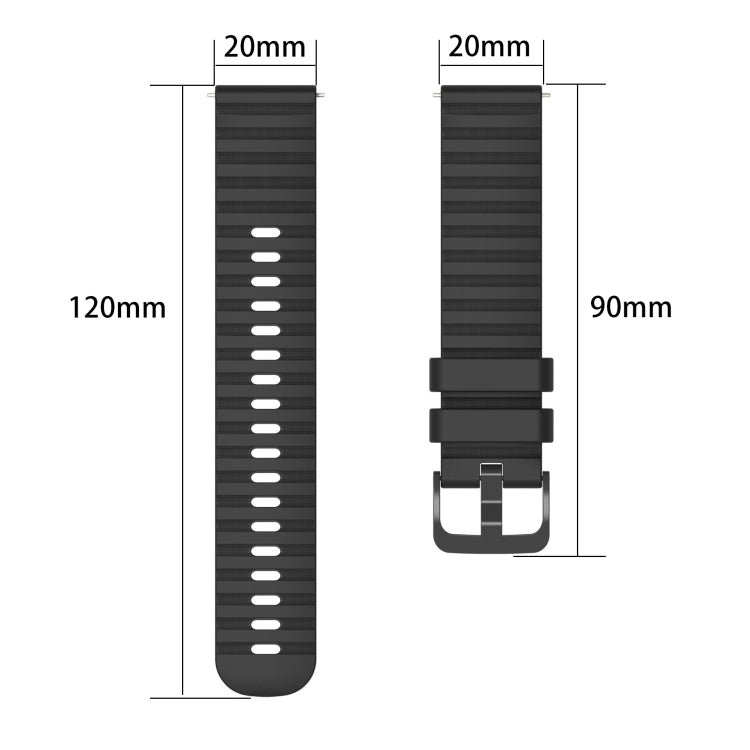 20mm Wavy Dot Pattern Solid Color Silicone Watch Band, For Amazfit Pop