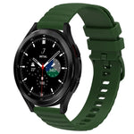 20mm Wavy Dot Pattern Solid Color Silicone Watch Band, For Samsung  Galaxy Watch 4 Classic 42mm, For Samsung  Galaxy Watch 4 Classic 46mm, For Samsung Galaxy Watch Active 2 40mm, For Samsung Galaxy Watch Active 2 44mm
