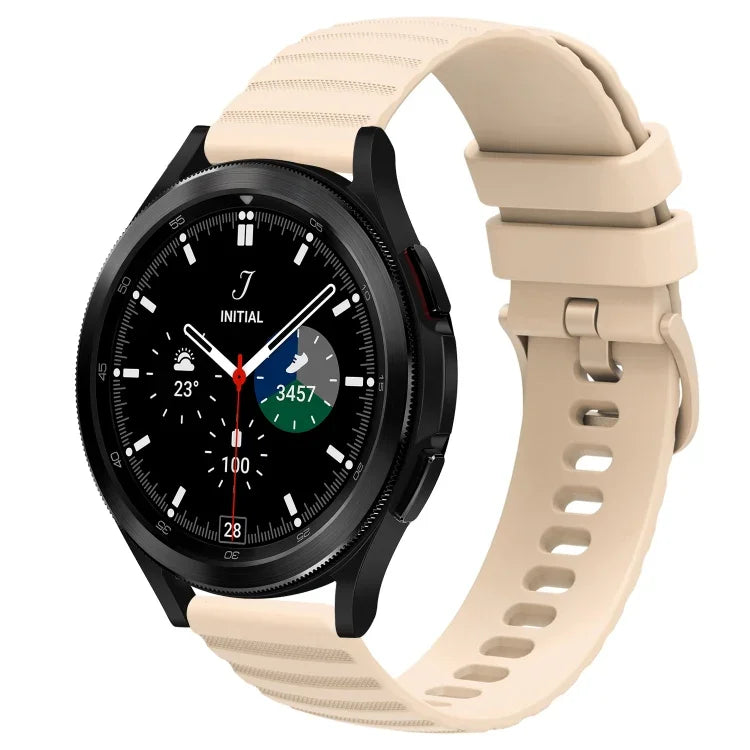 20mm Wavy Dot Pattern Solid Color Silicone Watch Band, For Samsung  Galaxy Watch 4 Classic 42mm, For Samsung  Galaxy Watch 4 Classic 46mm, For Samsung Galaxy Watch Active 2 40mm, For Samsung Galaxy Watch Active 2 44mm
