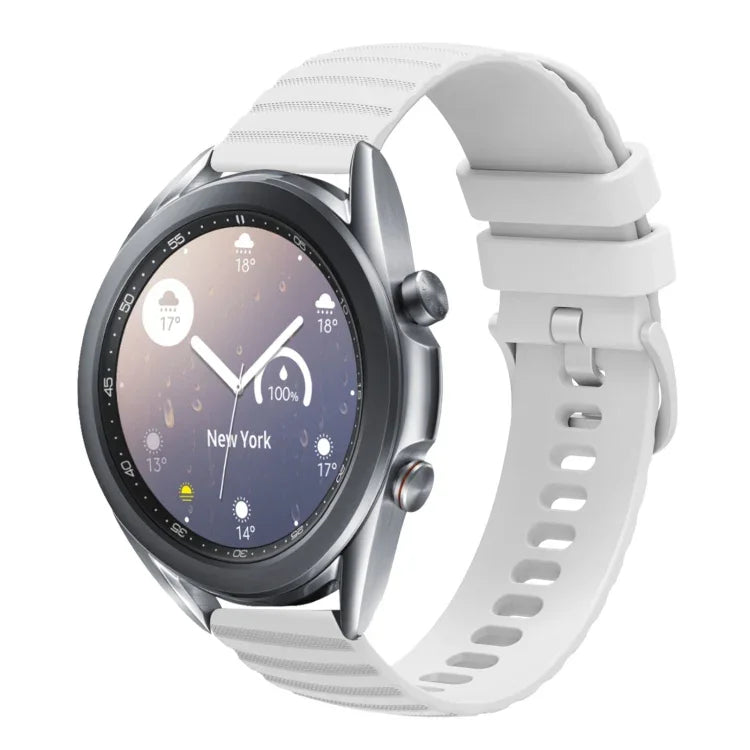 22mm Wavy Dot Pattern Solid Color Silicone Watch Band, For Samsung Galaxy Watch3 45mm, For Samsung Galaxy Watch 46mm, For Samsung Gear S3 Classic, For Samsung Gear S3 Frontier