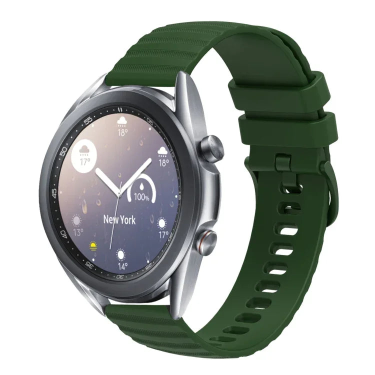 22mm Wavy Dot Pattern Solid Color Silicone Watch Band, For Samsung Galaxy Watch3 45mm, For Samsung Galaxy Watch 46mm, For Samsung Gear S3 Classic, For Samsung Gear S3 Frontier