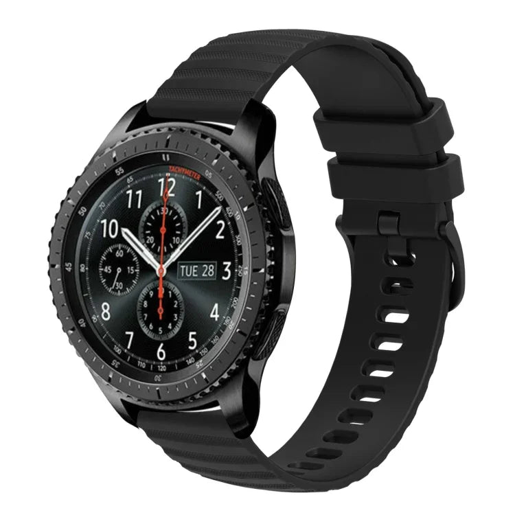 22mm Wavy Dot Pattern Solid Color Silicone Watch Band, For Samsung Galaxy Watch3 45mm, For Samsung Galaxy Watch 46mm, For Samsung Gear S3 Classic, For Samsung Gear S3 Frontier