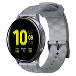 20mm Football Pattern Solid Color Silicone Watch Band, For Samsung Galaxy Watch Active 2 44mm, For Samsung Galaxy Watch 42mm