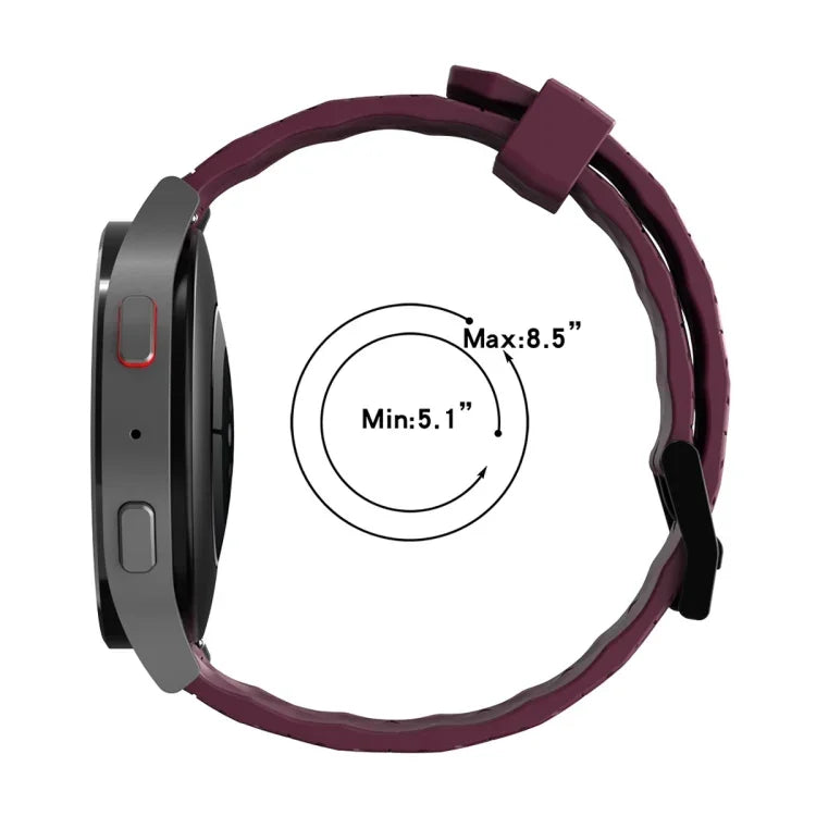 20mm Football Pattern Solid Color Silicone Watch Band, For Samsung Galaxy Watch Active 2 44mm, For Samsung Galaxy Watch 42mm